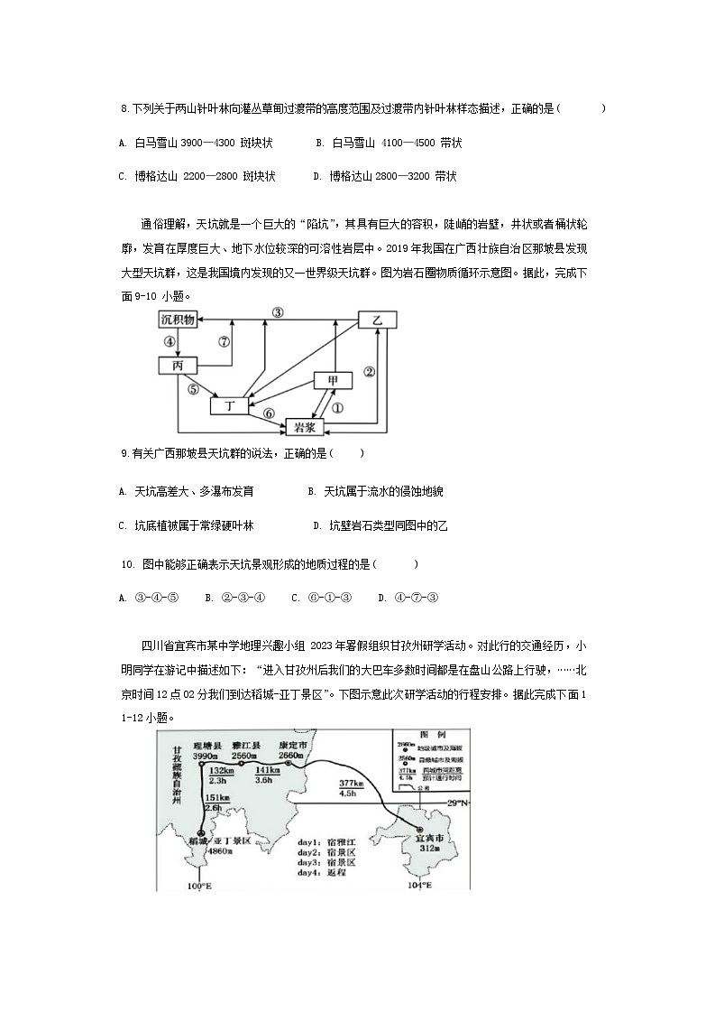 2024武汉部分级示范高中高二下学期3月联考试题地理含解析第3页