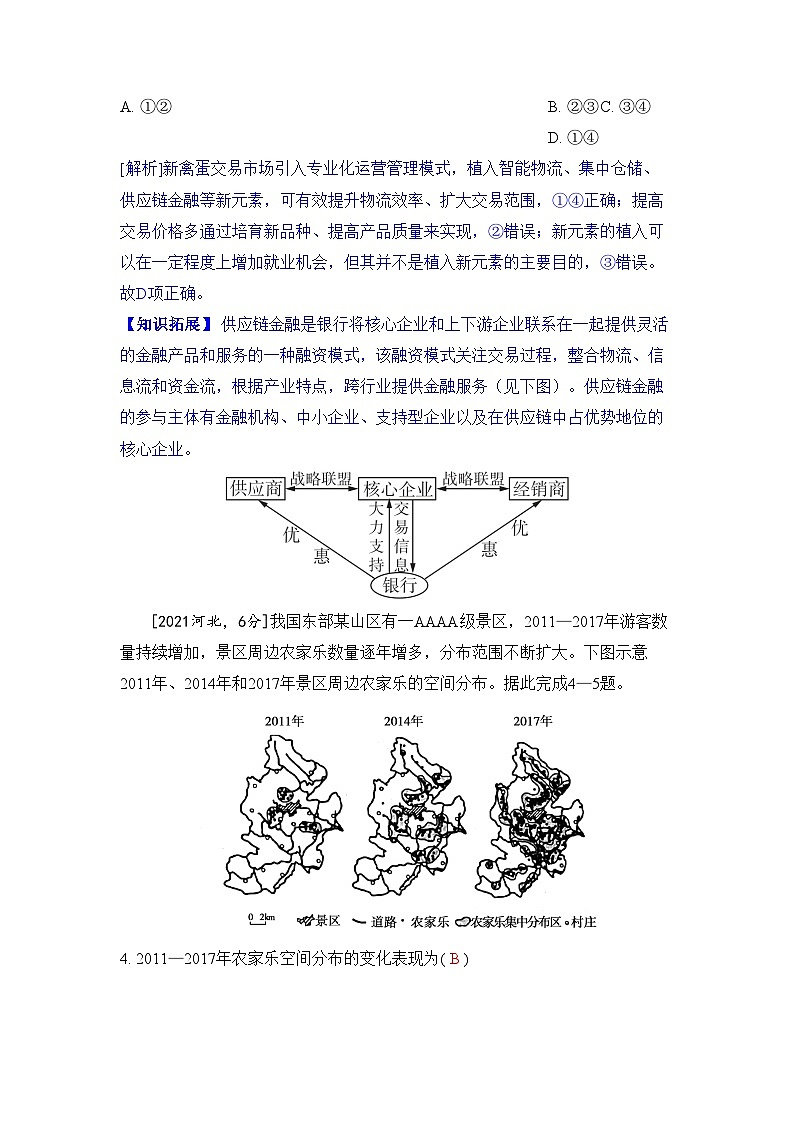 专题十三 产业活动(三)服务业2024五年高考题分类训练(地理)第2页