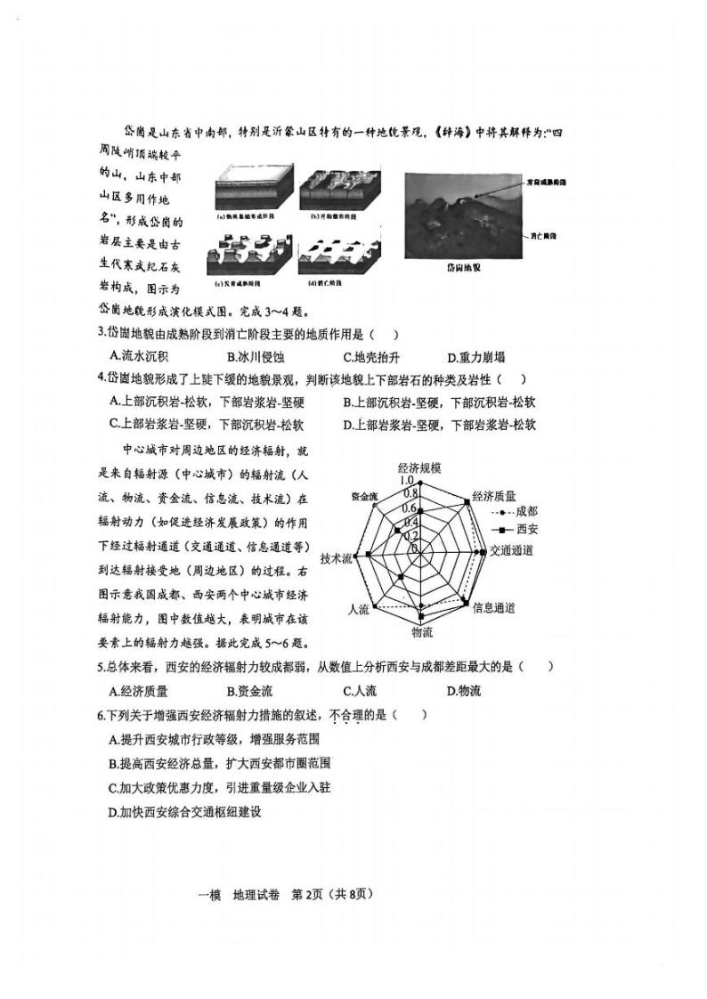 天津市河东区2024届高三下学期一模考试地理试卷（PDF版附答案）02