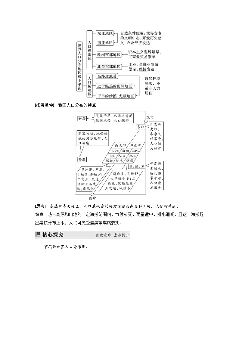 人教版高中地理(必修第二册)同步讲义 第一章 第一节 人口分布(含解析)第2页