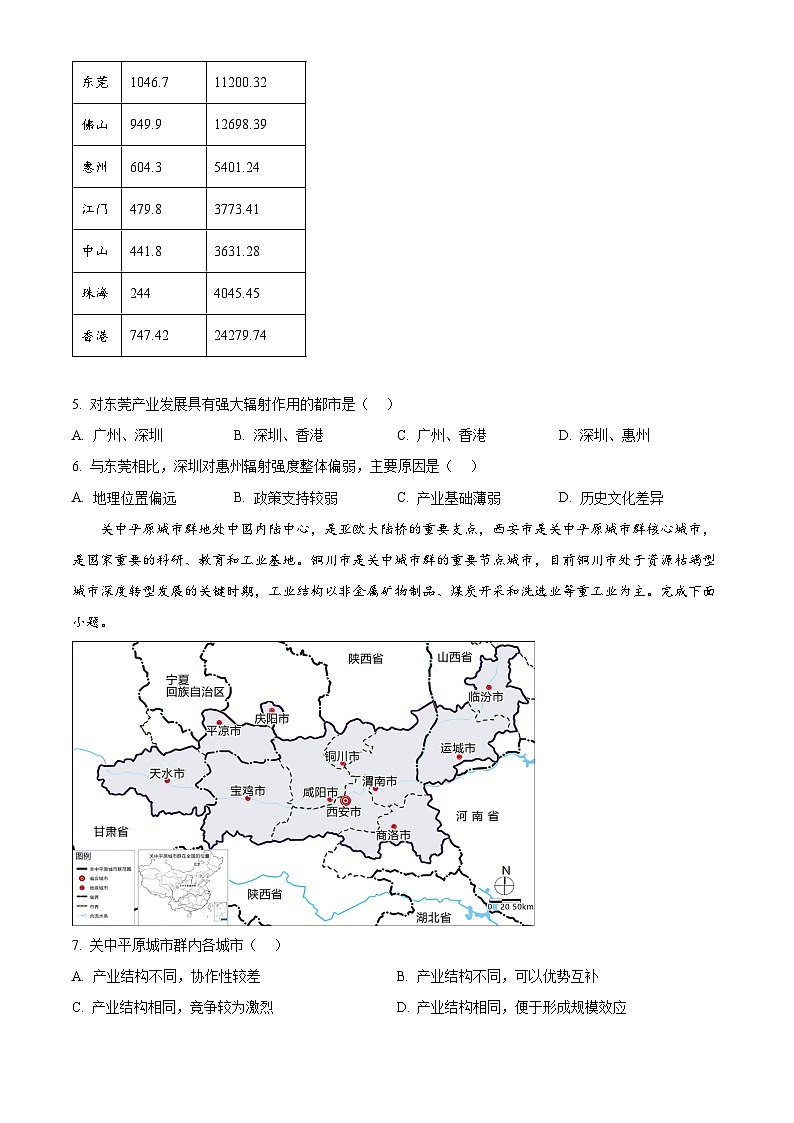 浙江省嘉兴市八校联盟2023-2024学年高二下学期期中联考地理试卷(Word版附解析)03