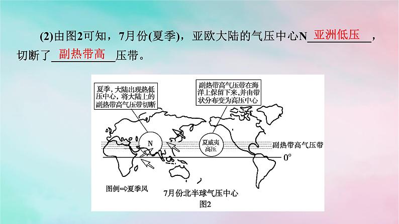 2025版新教材高中地理第3章大气的运动第2节气压带和风带第2课时海陆分布对气压带和风带的影响课件新人教版选择性必修1第8页
