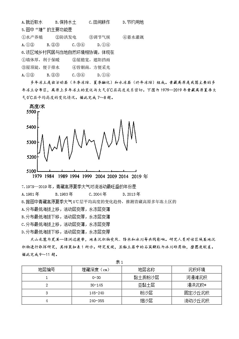 2024届四川省成都市高三三模考试地理试题第2页