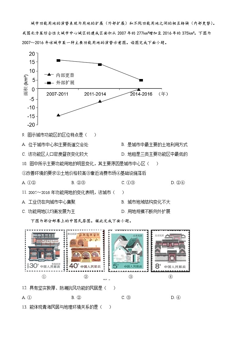 江苏省连云港市东海县2023-2024学年高一下学期期中地理试题(原卷版+解析版)03