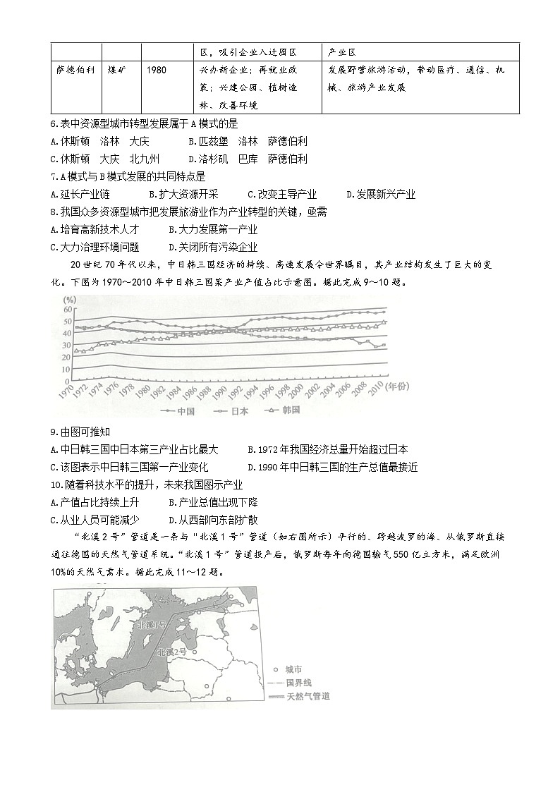辽宁省建平县高级中学2023-2024学年高二下学期期中考试地理试题(含答案)03