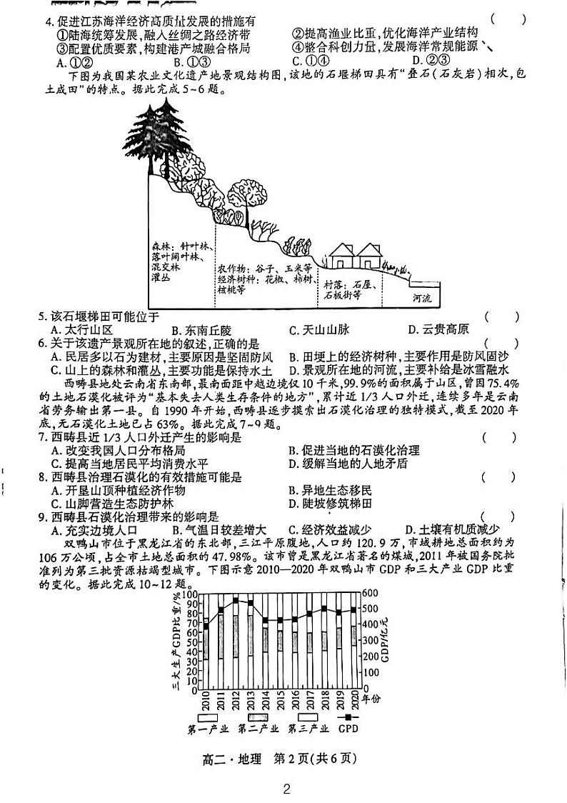 辽宁省沈阳市重点高中联合体2023~2024学年下学期高二地理质量监测第2页