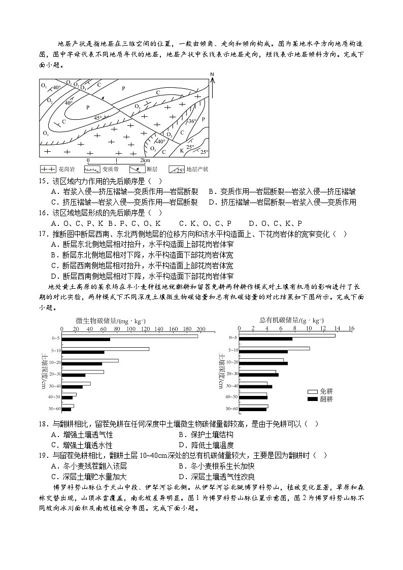 2024常州一中高二下学期5月月考试题地理含解析第3页
