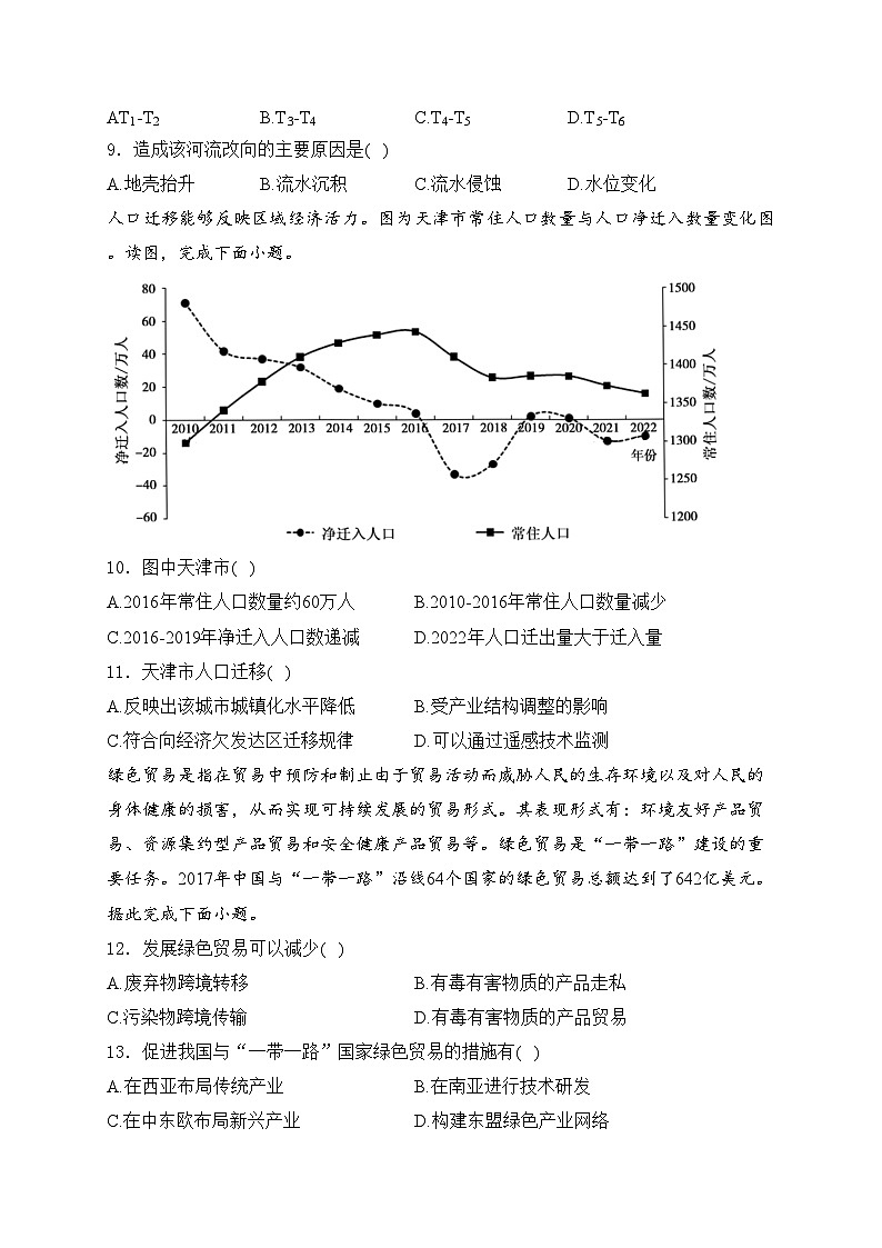 重庆市乌江新高考协作体2024届高三下学期模拟监测(二)地理试卷(含答案)03