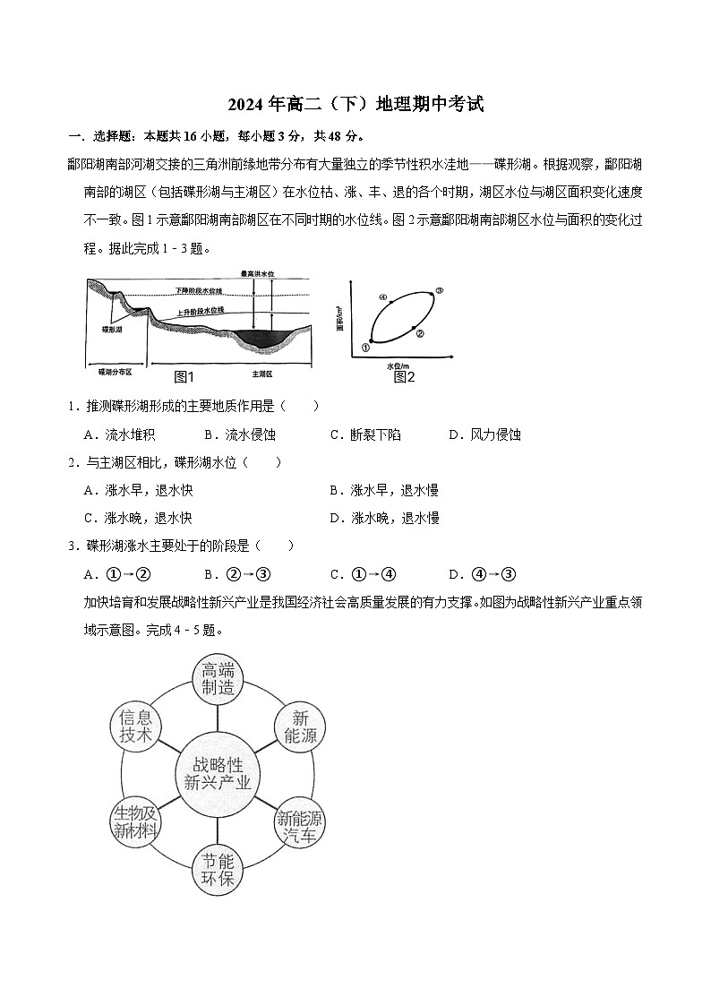 湖南省郴州市临武县临武县第一中学2023-2024学年高二下学期5月期中地理试题01