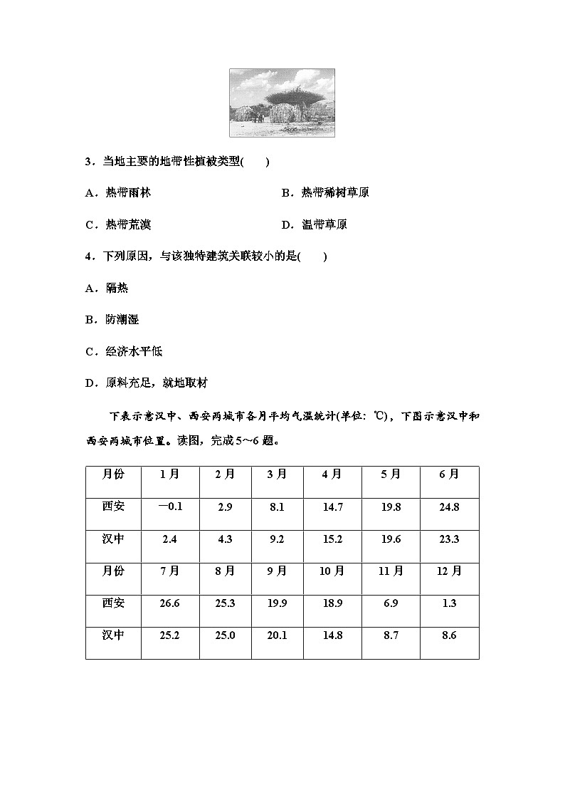 中图版高中地理选择性必修2专题强化练1区域差异比较第2页