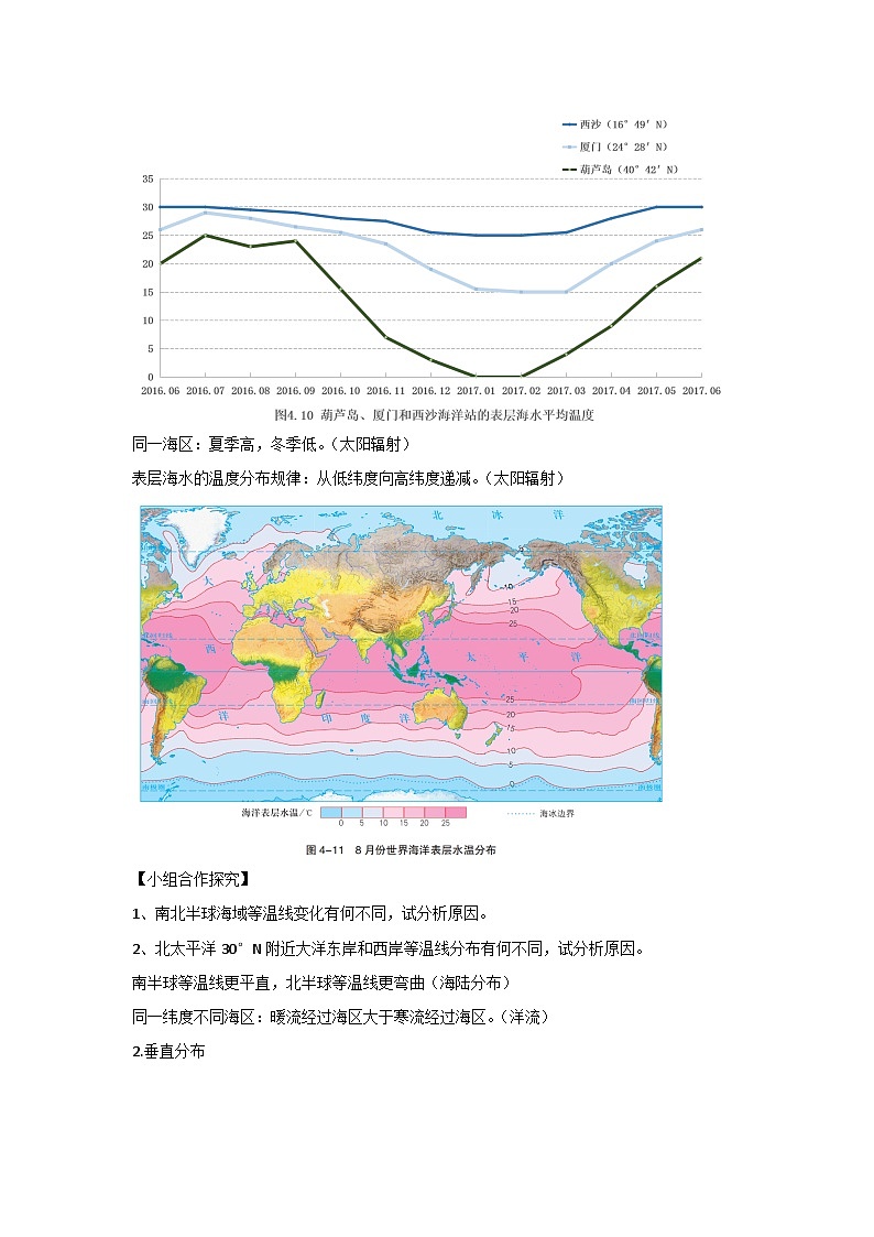 4.2 海水的性质 教案-2023-2024学年湘教版(2019)高中地理必修一第2页