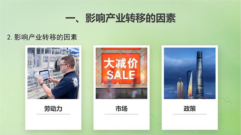 2024届湘教版新教材高考地理一轮复习第三部分区域发展第三章区域合作课时65产业转移对区域发展的影响课件05