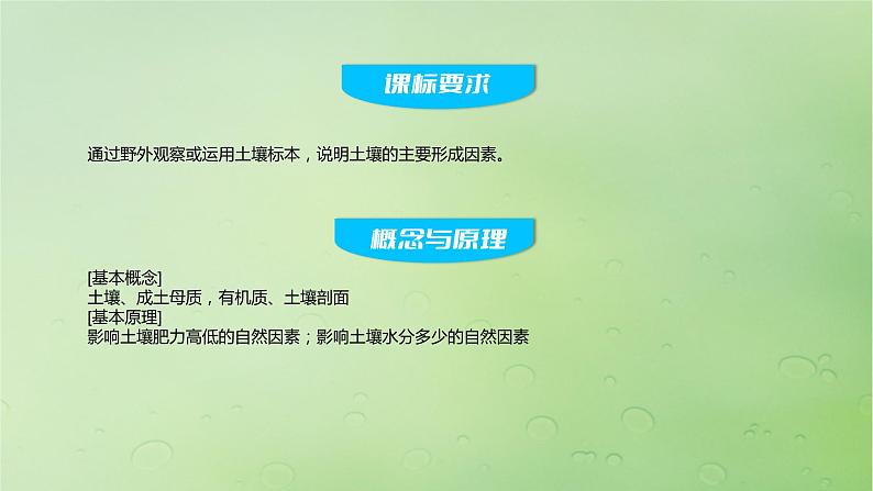 2024届湘教版新教材高考地理一轮复习第一部分自然地理第六章自然环境的整体性与差异性第1讲课时35土壤的形成课件02