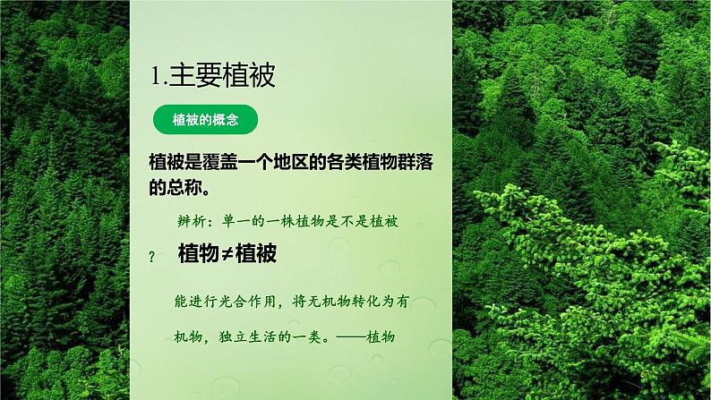 2024届湘教版新教材高考地理一轮复习第一部分第六章自然环境的整体性与差异性第1讲课时34主要植被与自然环境课件03