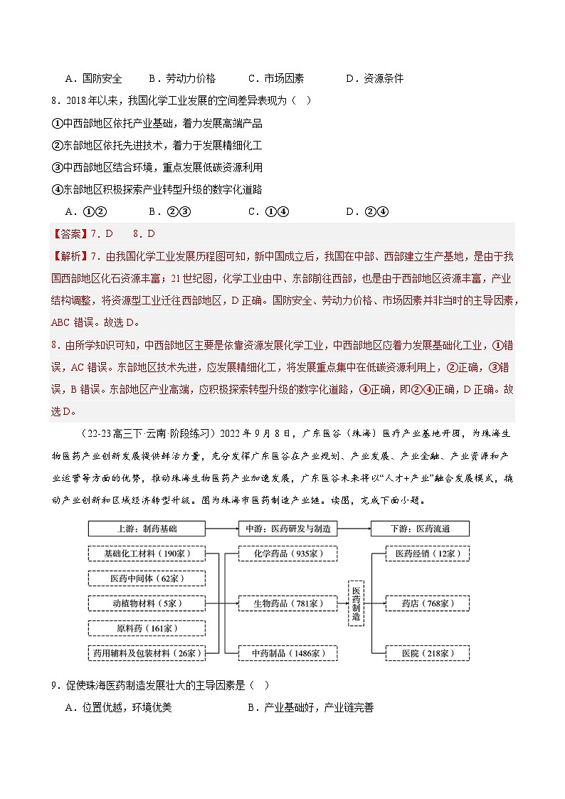 专题24 中国的工业(专项训练)-【必刷题】2025年高考地理一轮复习区域地理专项训练(解析版)第3页