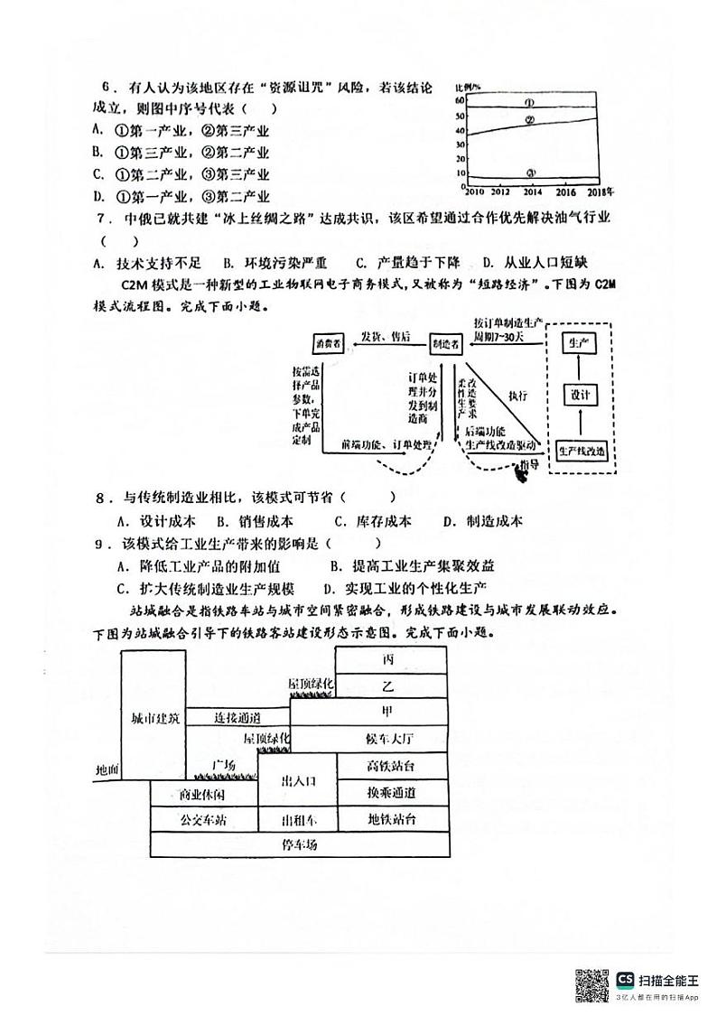 福建省泉州市晋江市第一中学2023-2024学年高二年下学期期末考试地理试题(图片版无答案)第2页
