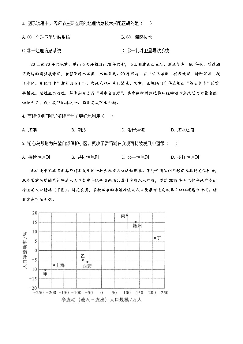 福建省厦门市2023-2024学年高一下学期7月期末考试 地理试题 Word版含解析第2页
