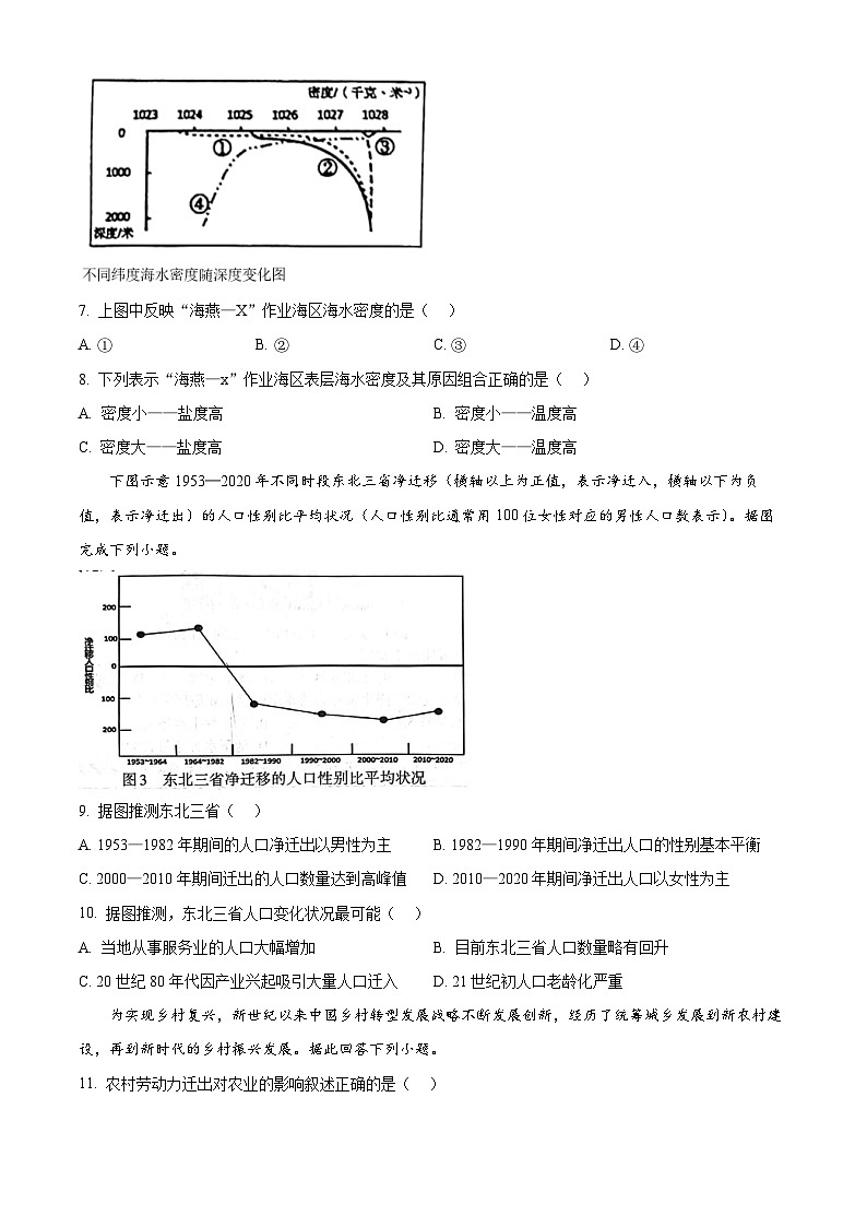 2024三明高一下学期7月期末考试地理含解析第3页