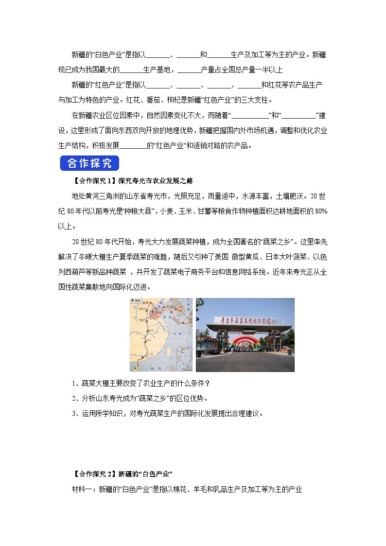 【新教材】魯教版高中地理必修第二冊 3.1.2《農(nóng)業(yè)的區(qū)位選擇》導(dǎo)學(xué)案（2）第3頁