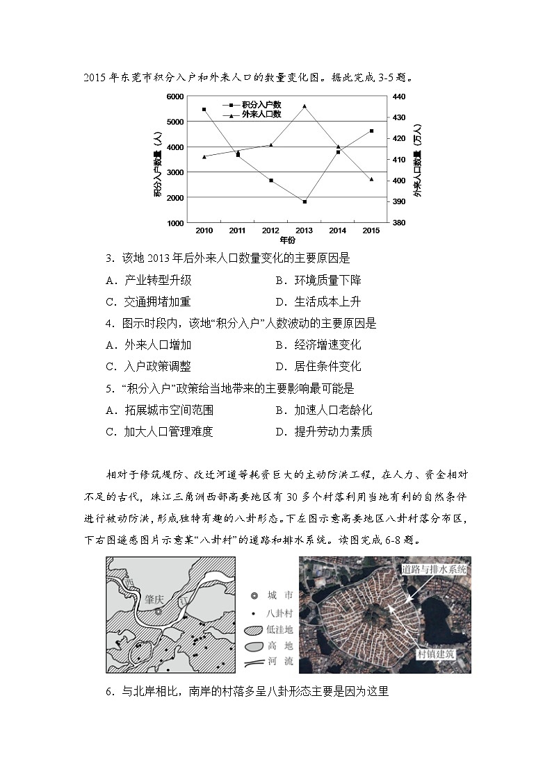 【新教材】魯教版高中地理必修第二冊 第1-3單元測試卷 提升版（原卷）第2頁