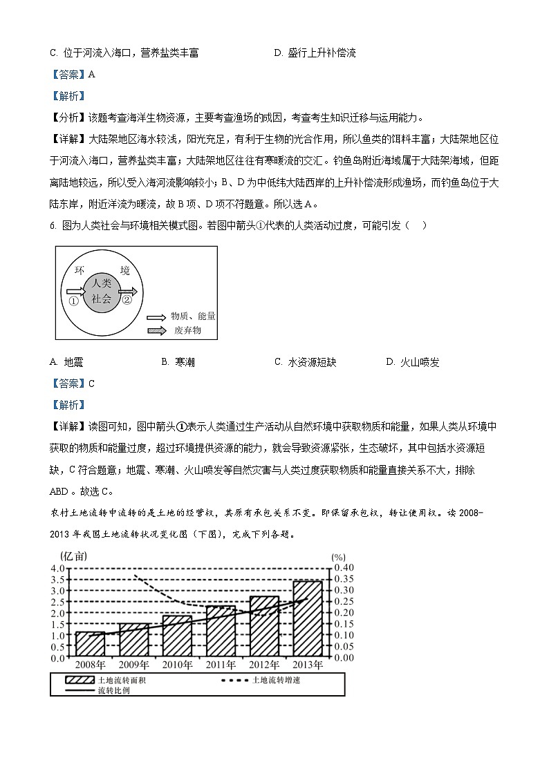 广东省珠海市三校联盟2023-2024学年高一下学期期末考试地理试题(原卷版+解析版)03