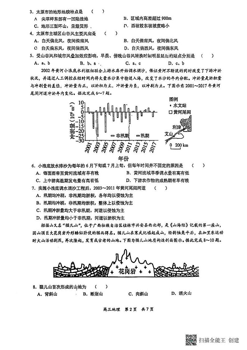 江苏省南京市中华中学2024-2025学年高三上学期期初调研地理试题第2页