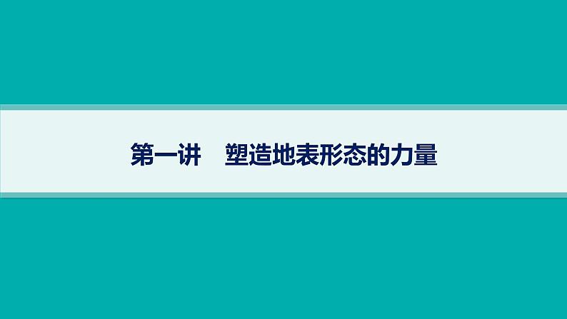 2025年人教版新高考地理新教材一轮总复习地理课件第5章地表形态的塑造第1讲塑造地表形态的力量第1页