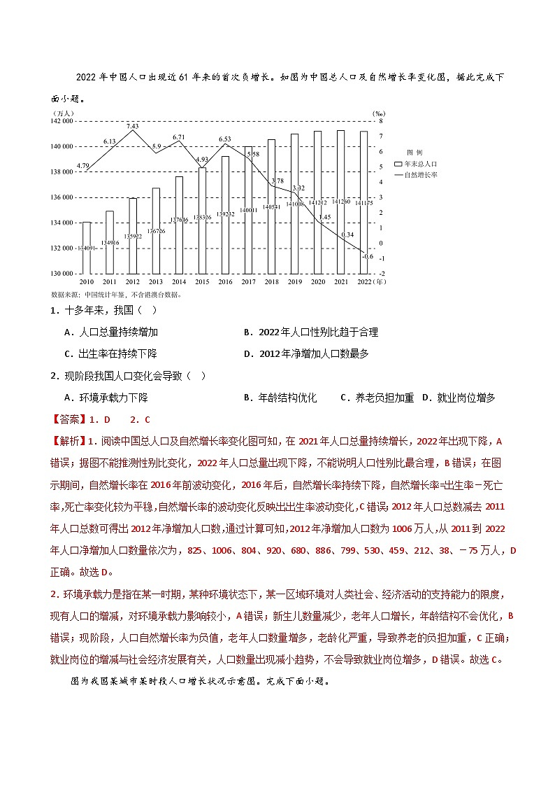 考题猜想03 易错点梳理(20大易错点+82题训练)-2024-2025学年高一地理下学期期末考点大串讲(人教版2019)02