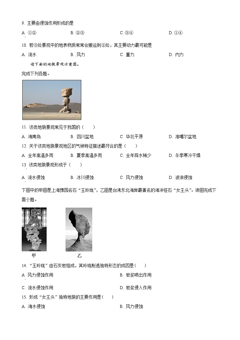 山东省聊城市第二中学2024-2025学年高二上学期开学考试地理试题(Word版附解析)03