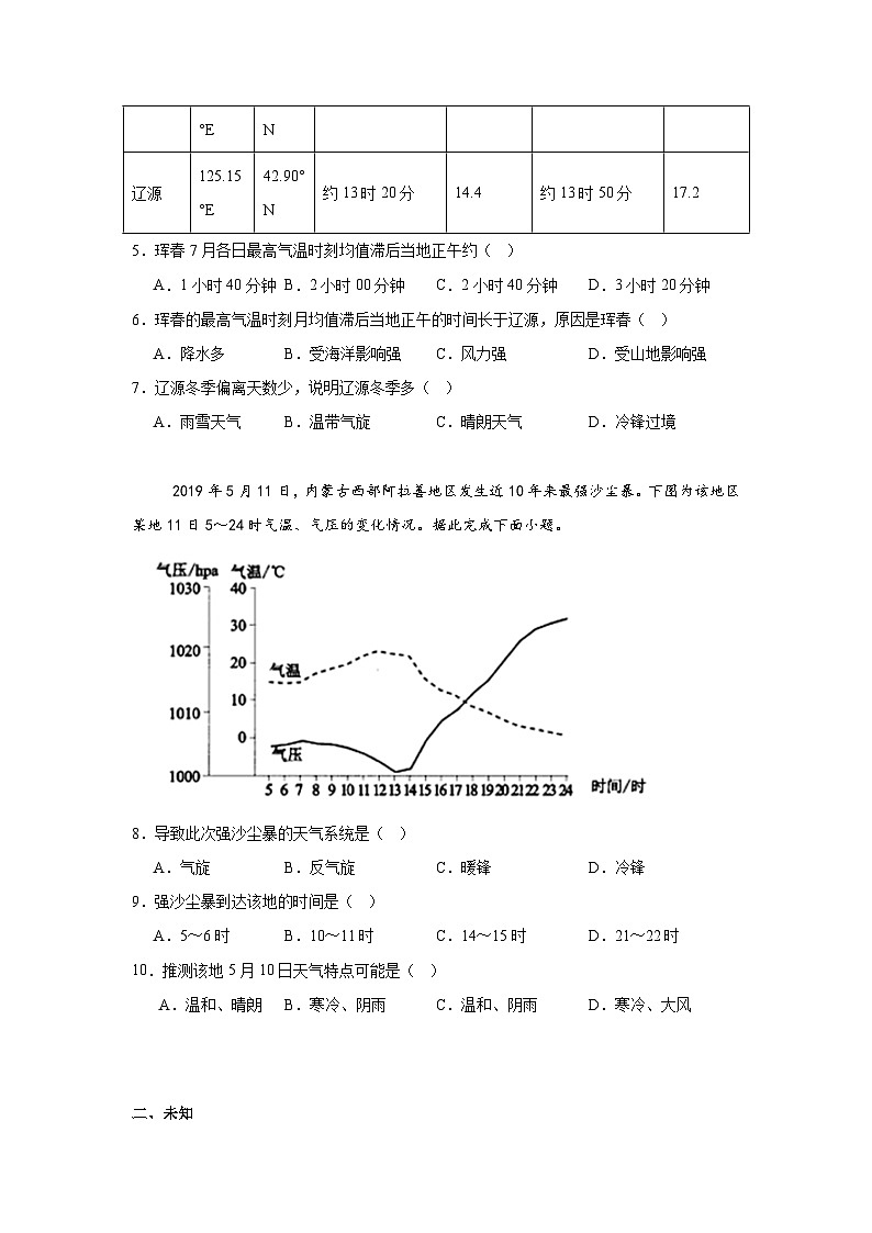 新疆乌鲁木齐市部分学校2024-2025学年高三上学期一模考试地理试题第2页