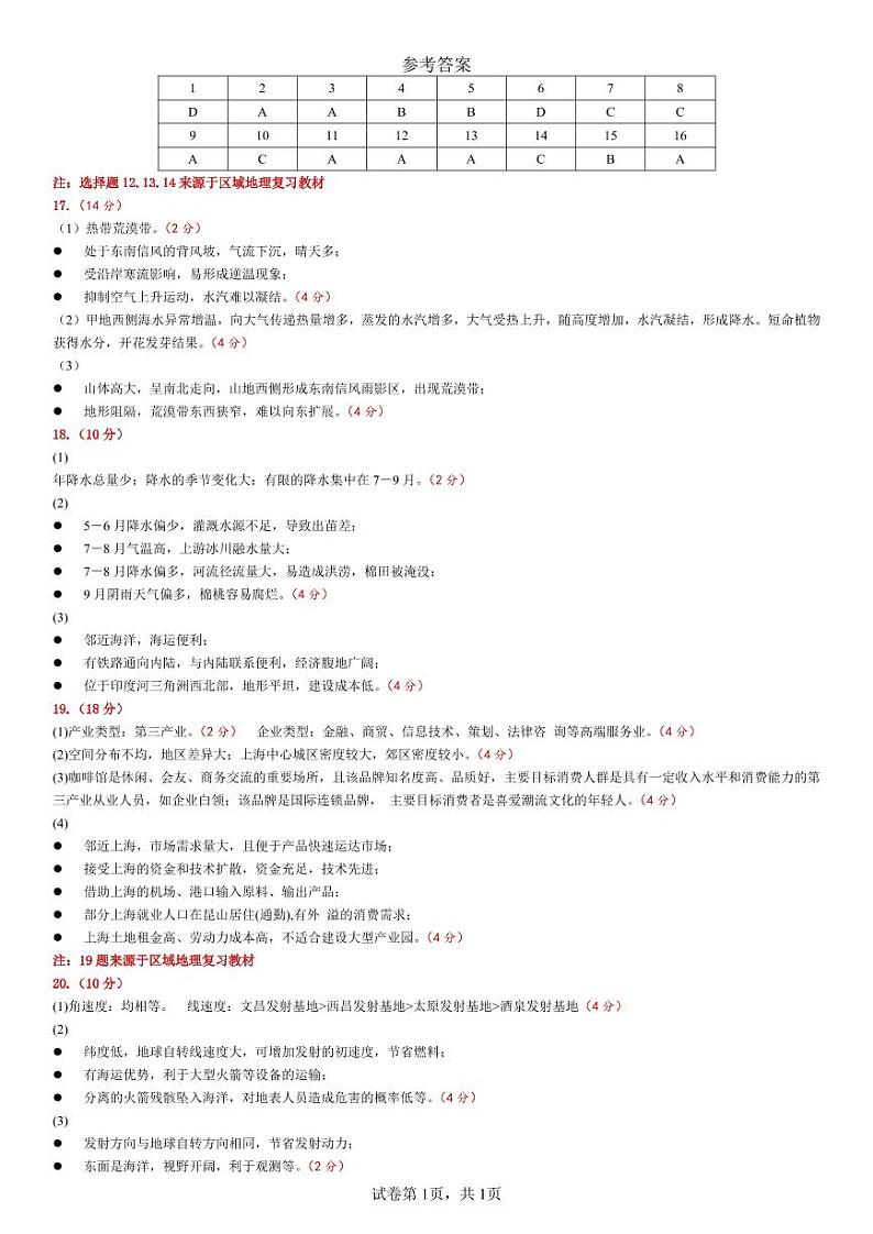 湖南省邵东市第一中学2024-2025学年高三上学期第二次月考地理试题01