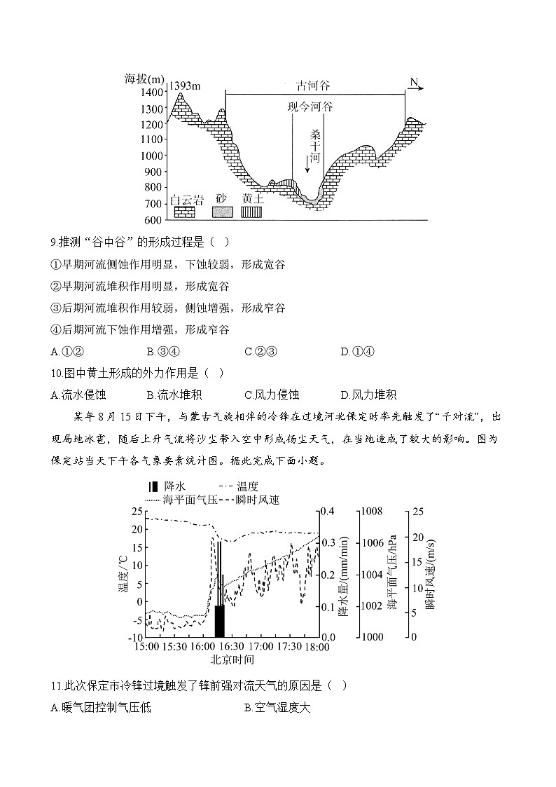湖南省衡阳市衡阳县部分学校2024-2025学年高二上学期第一次月考地理试题(A卷)03