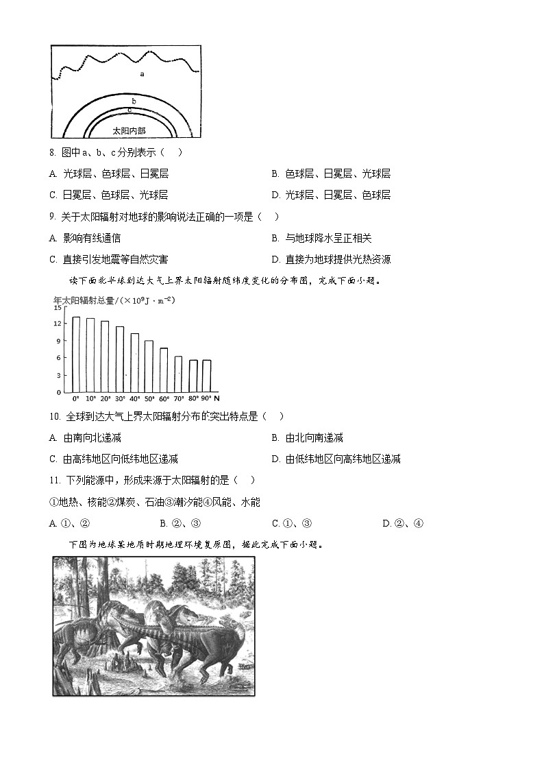 辽宁省辽东南协作体2024-2025学年高一上学期10月联考地理试题 Word版无答案第3页