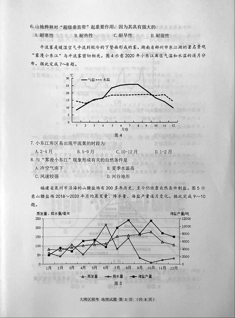 2023 届广州大湾区普通高中毕业班第一次联合模拟考试地理(含答案)03