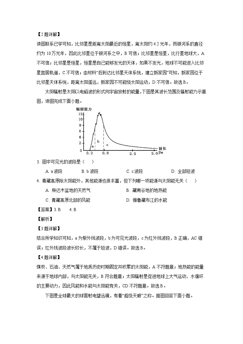 浙江省精诚联盟2024-2025学年高一上学期10月联考地理试题(解析版)02