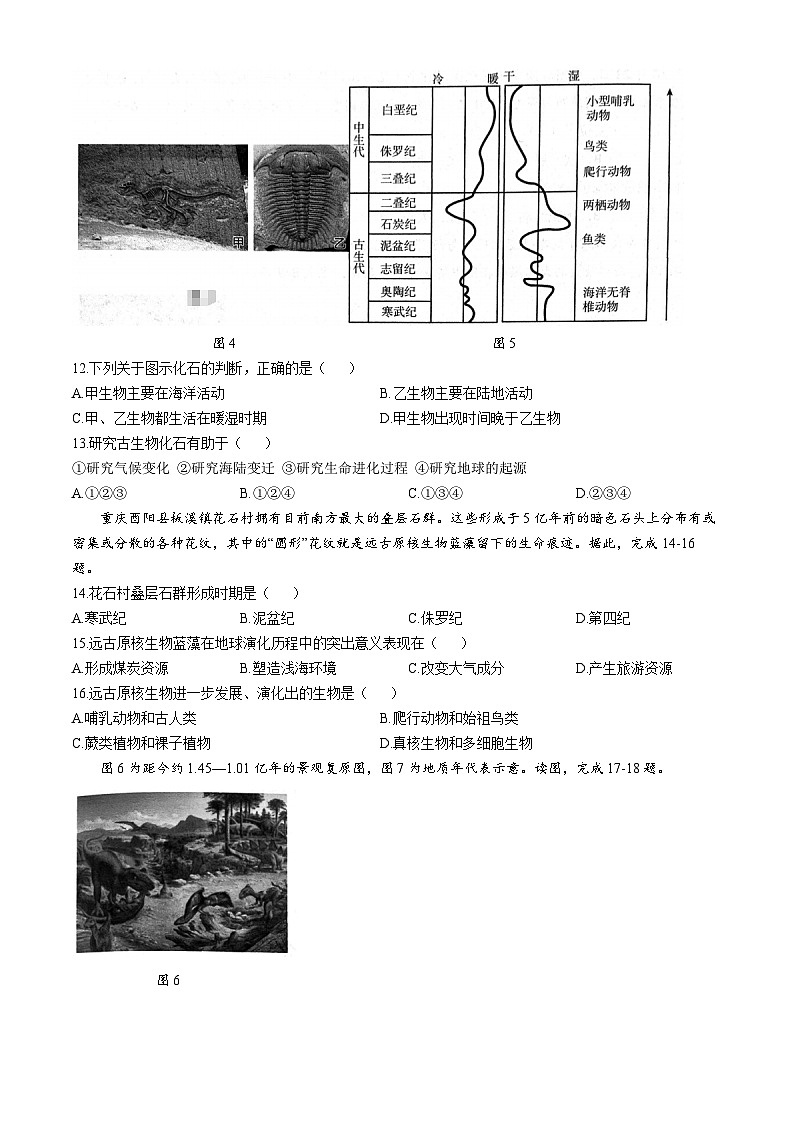 北京市第五十五中学2024-2025学年高一上学期期中考试地理试题 (无答案)第3页