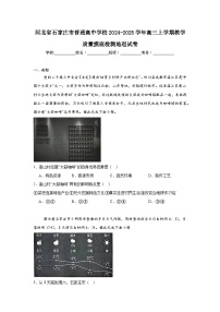 河北省石家庄市普通高中学校2024-2025学年高三上学期教学质量摸底检测地理试卷