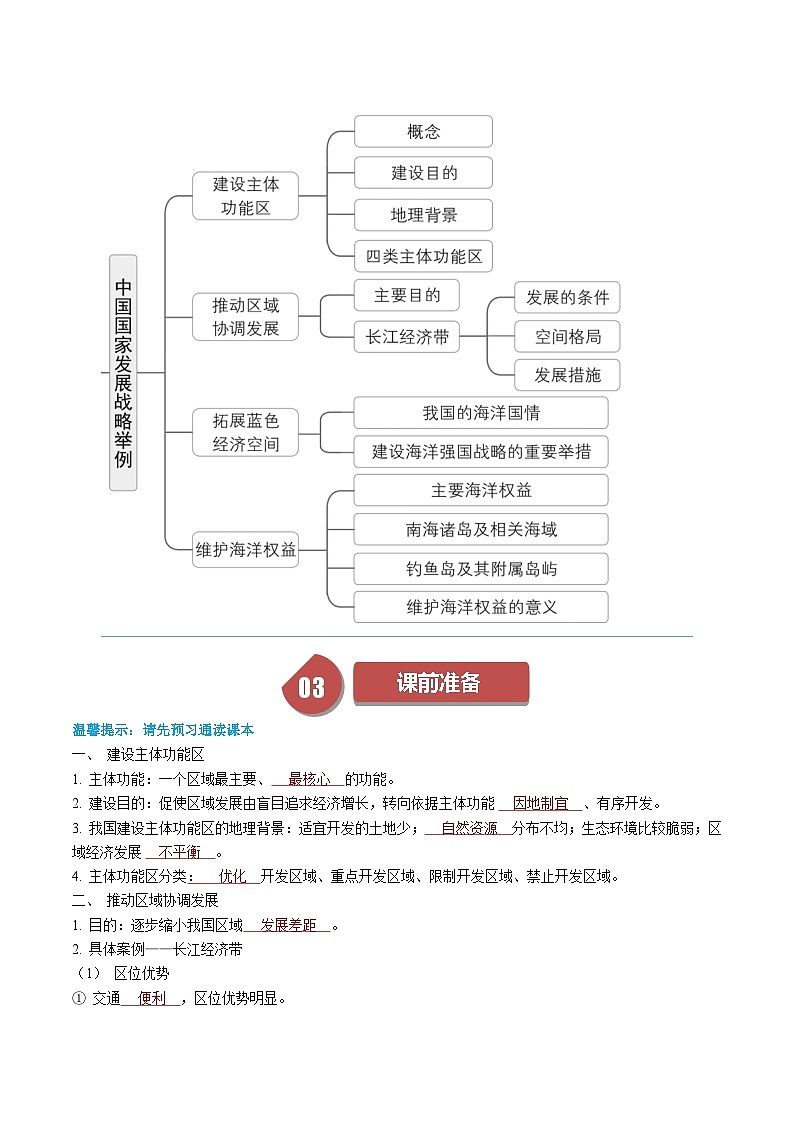 人教版高中地理必修第二册同步讲义5.3 中国国家发展战略举例(2份,原卷版+解析版)02