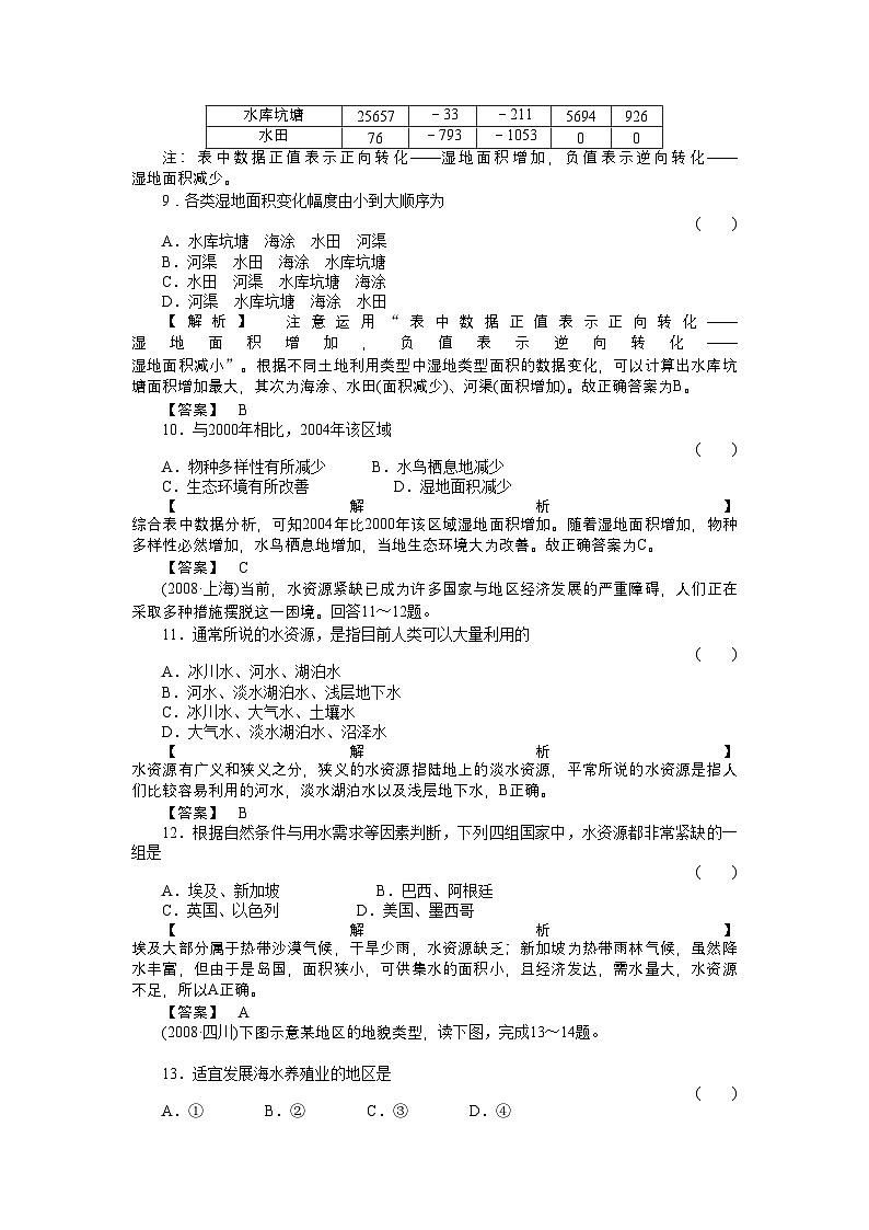2022年高考地理第一轮总复习第一部分第四单元自然资源和自然灾害综合检测第3页