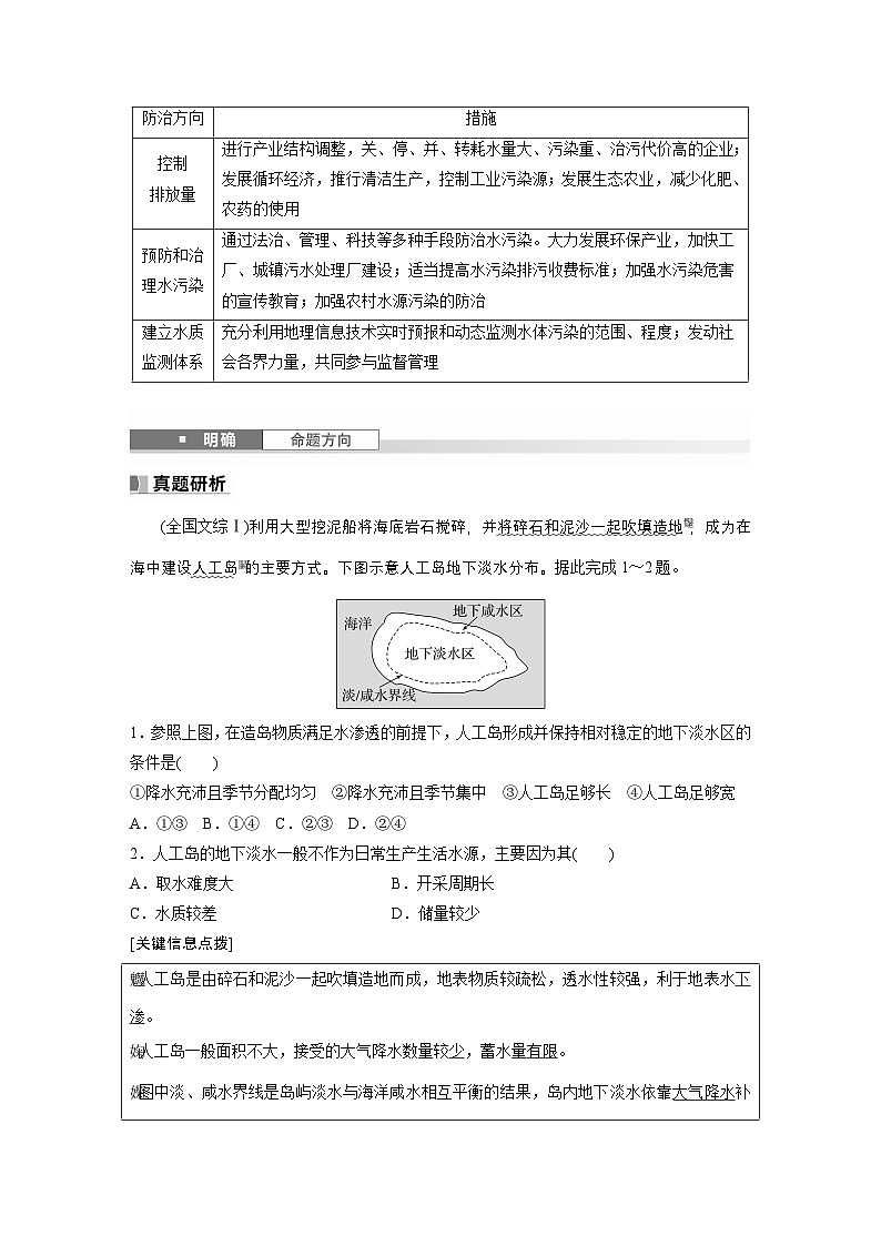 第四部分 第二章 课时七0 水资源与国家安全(课件+讲练)-2025高考大一轮复习地理(湘教版)03