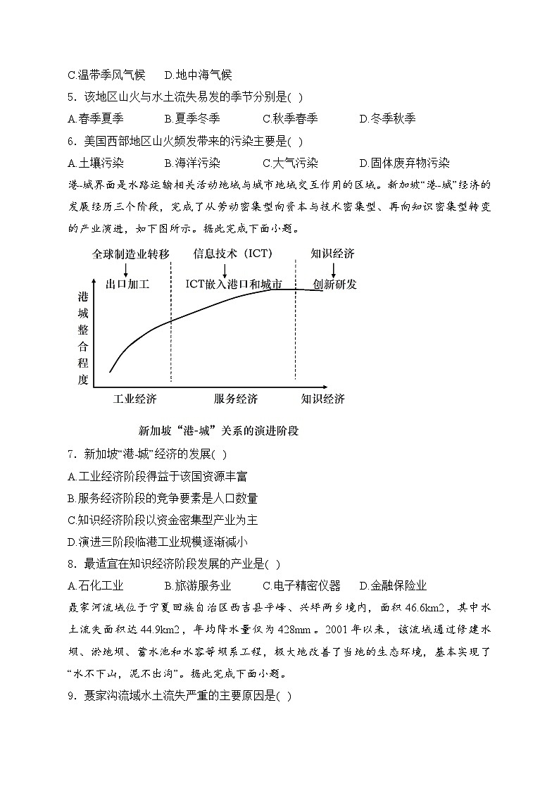 2025届高考地理一轮复习专题训练: 不同类型区域的发展(含解析与答案)第2页