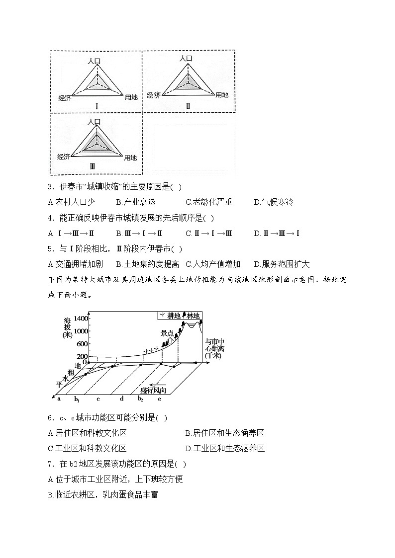 2025届高考地理一轮复习专题训练: 乡村与城镇(含解析与答案)第2页