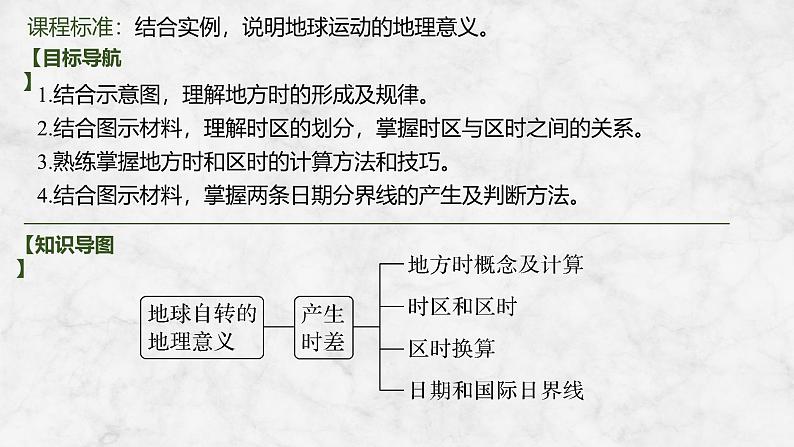 2025届高中地理一轮复习课件:第一部分自然地理第三单元地球的运动第9课时 时差(共37张ppt)第2页