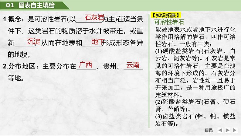 2025届高中地理一轮复习课件:第一部分自然地理第七单元地表形态的塑造第32课时 喀斯特地貌(共28张ppt)第5页