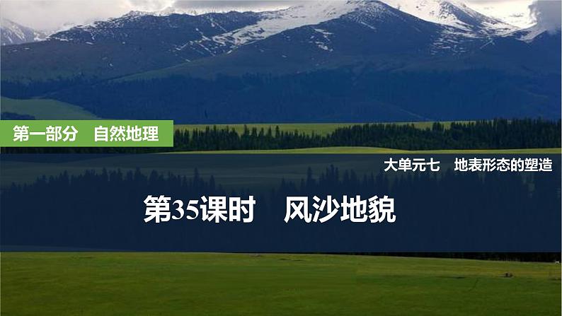 2025届高中地理一轮复习课件:第一部分自然地理第七单元地表形态的塑造第35课时 风沙地貌(共41张ppt)第1页