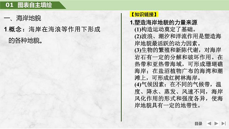 2025届高中地理一轮复习课件:第一部分自然地理第七单元地表形态的塑造第36课时 海岸地貌和冰川地貌(共39张ppt)第5页