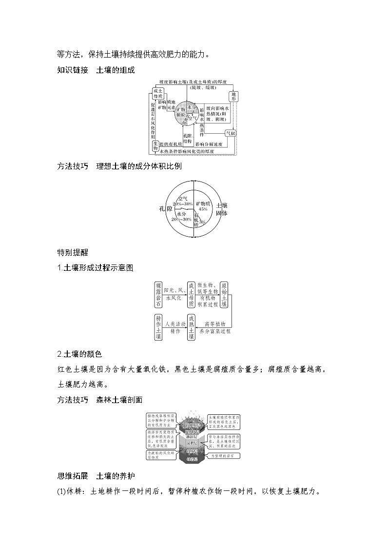 2025届高中地理一轮复习讲义:第一部分自然地理第八单元自然环境的整体性与差异性第39课时 土壤(教师版)第3页