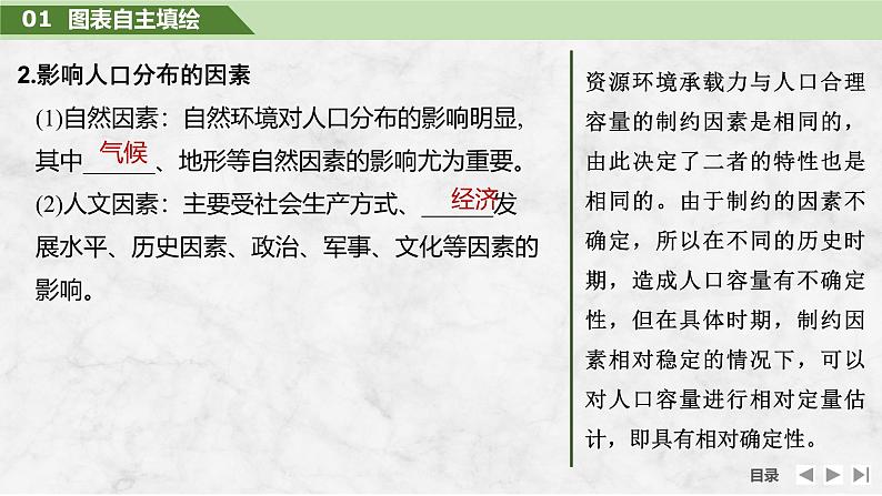 2025届高中地理一轮复习课件:第二部分人文地理第十单元人口第46课时 人口分布与人口容量(共29张ppt)第8页