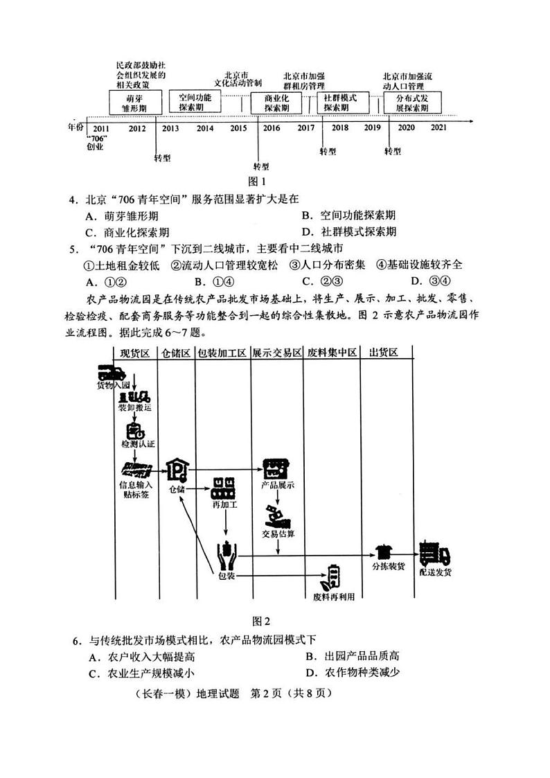 地理丨吉林省长春市2025届高三11月质量监测(一)地理试卷及答案02