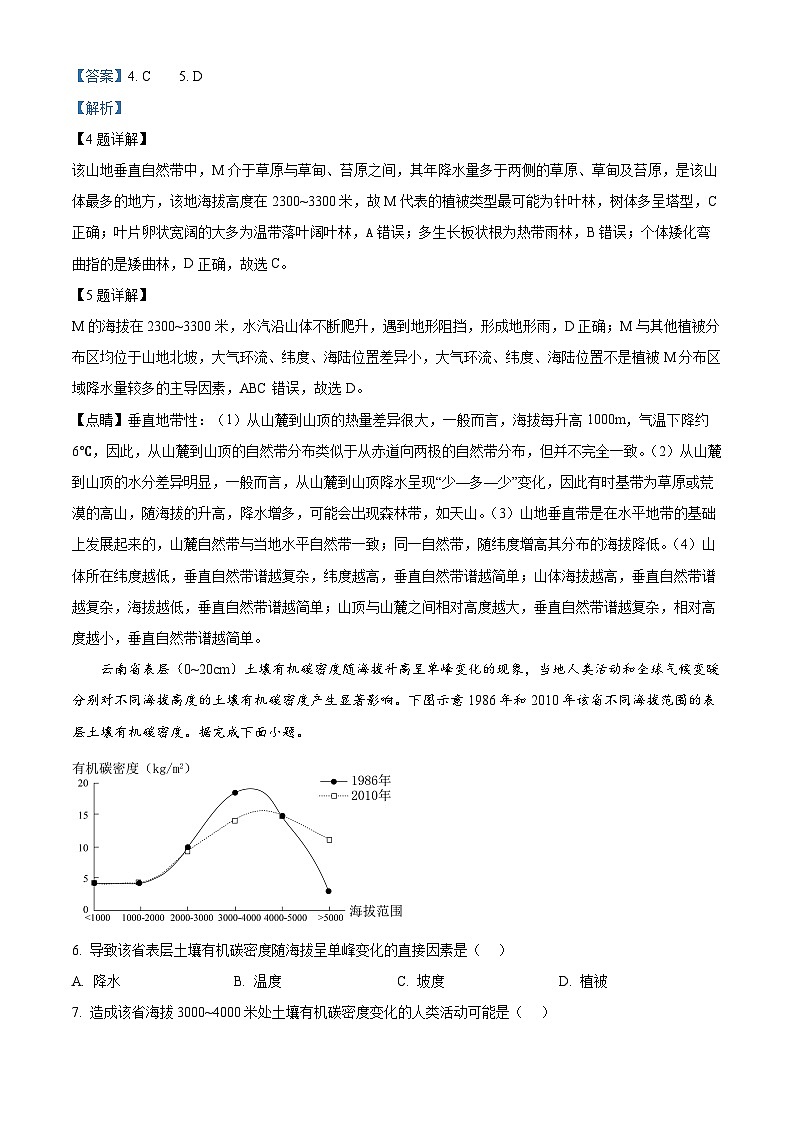 山东省聊城市2024-2025学年高三上学期期中考试地理试题 Word版含解析第3页
